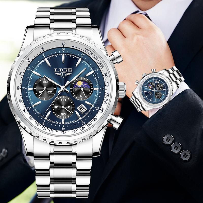 Smartwatch Watches For Men Brands - LIGE jam tangan Quartz pria, arloji