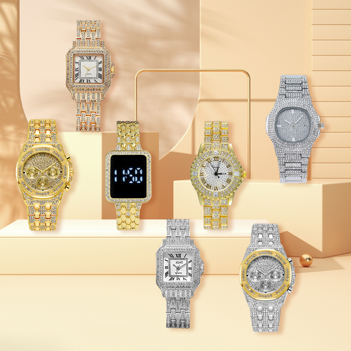 Smartwatch Trending Watches For Men - Jam Tangan Pria 7-Pcs Trend-Forward Quartz
