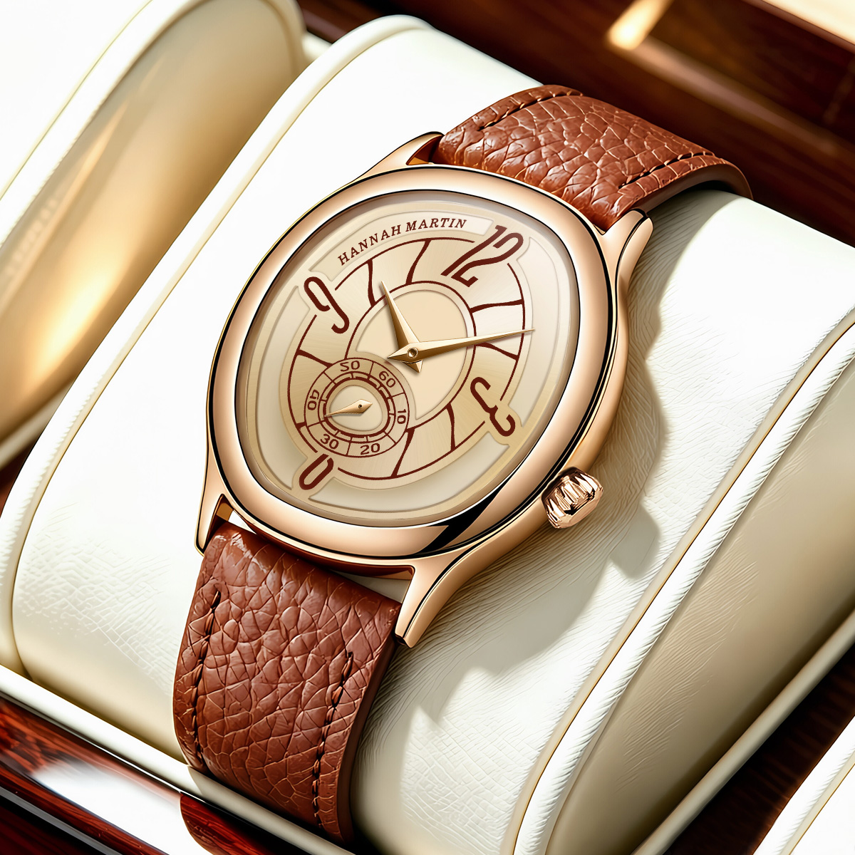 Anti-Magnetic Watch - HANNAH MARTIN Jam Tangan Kulit Modis