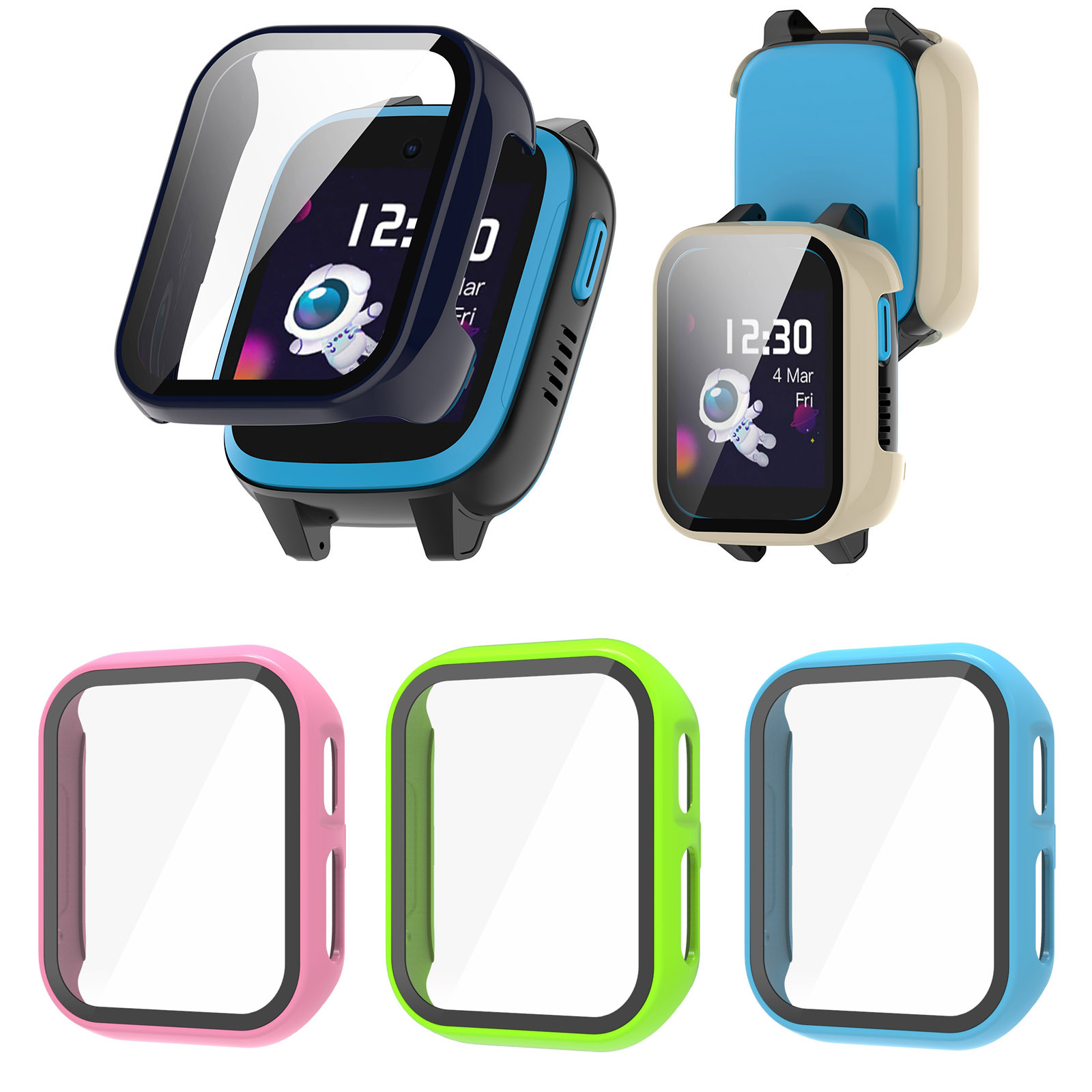 Smartwatch Watches For Kids - Casing Film pelindung layar kaca cangkang