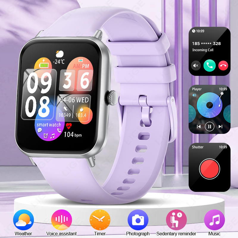 Smartwatch Ladies Watches For Women - LIGE Jam Tangan Pintar Layar HD