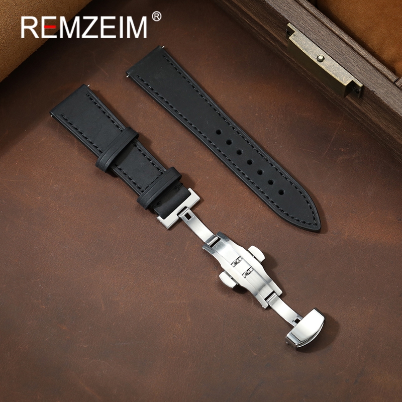 Tali Jam Tangan Kulit Crazy Ho - Smartwatch Vintage Watches For Men ulasan dan harga