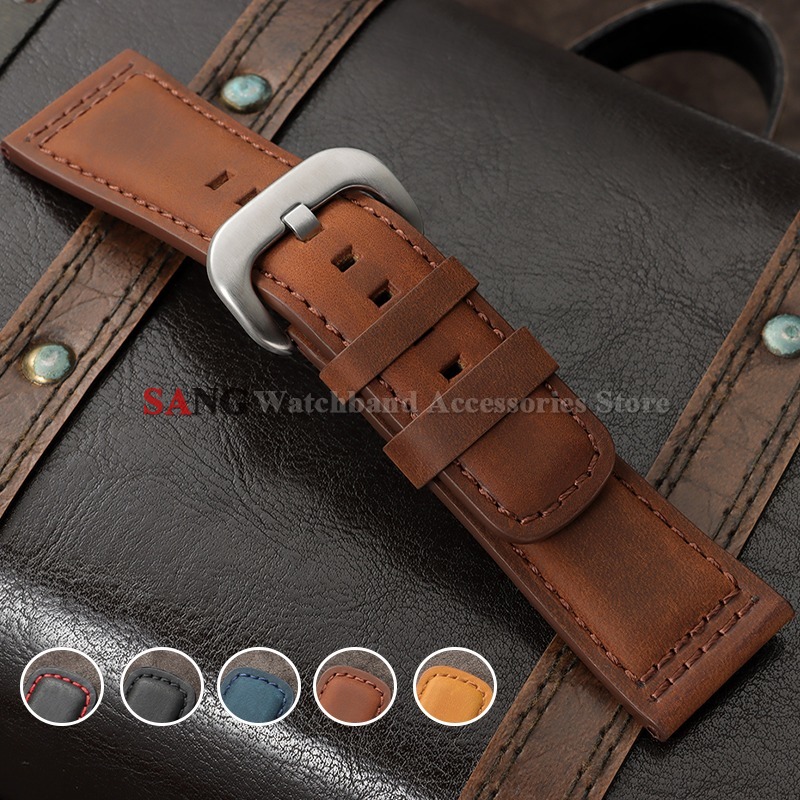 Tali Jam Tangan Kulit Vintage  - Smartwatch Vintage Watches For Men ulasan dan harga