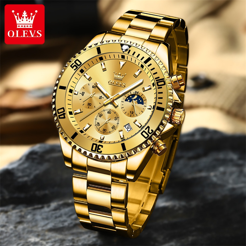 OLEVS jam tangan kuarsa emas p - Smartwatch Watches For Men Brands ulasan dan harga