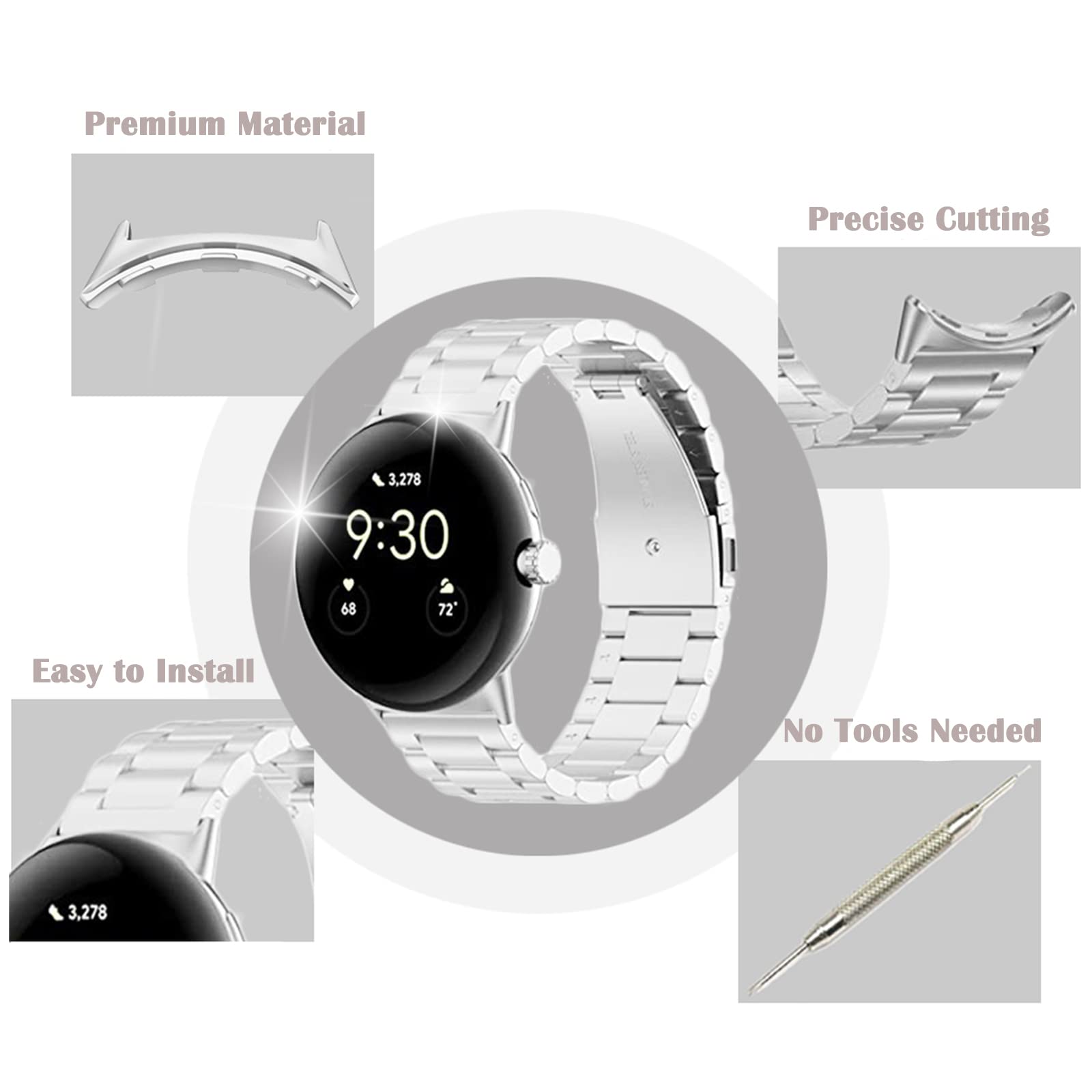 Konektor Logam 1/2 Pasang untu - Replacement Watch Bracelet ulasan dan harga