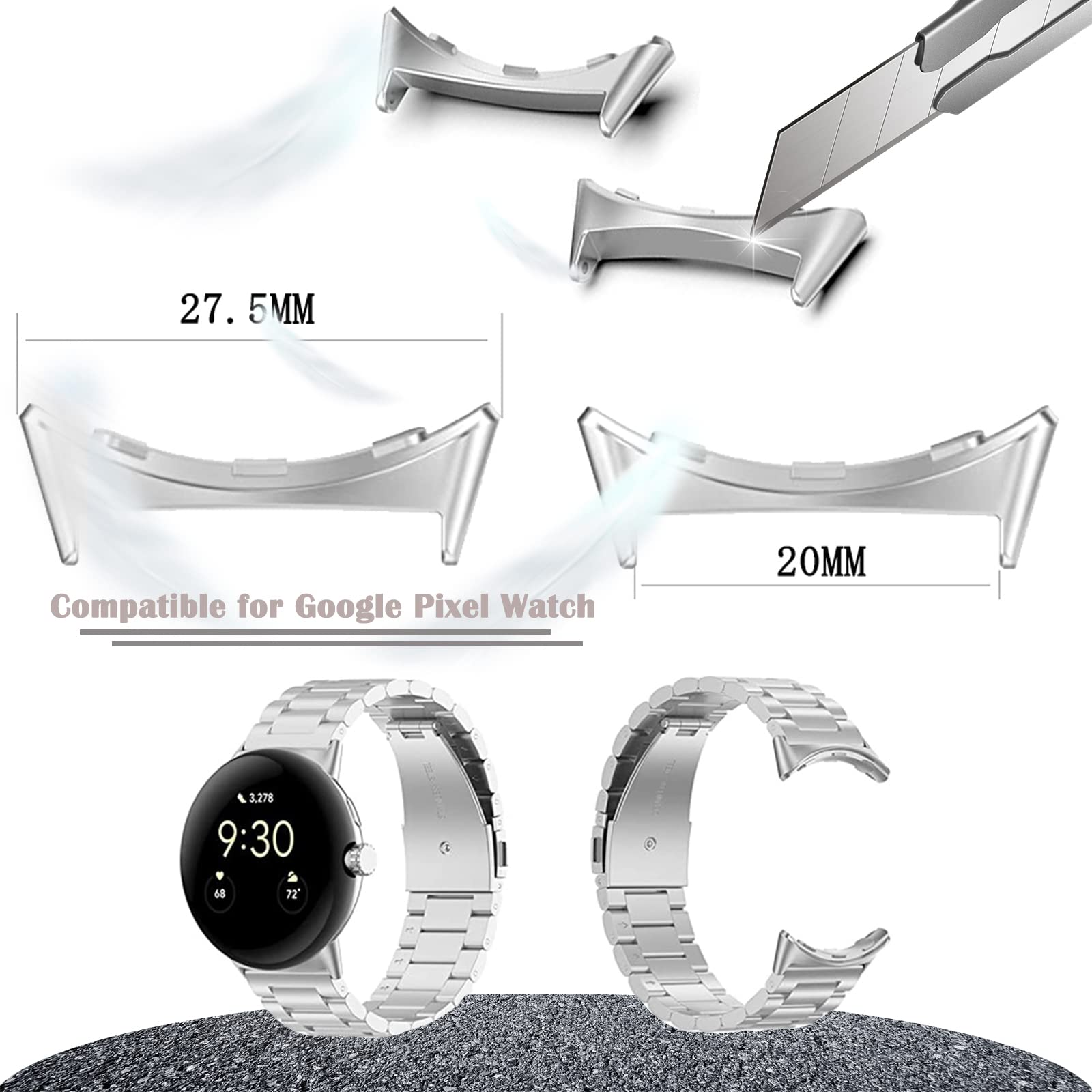Konektor Logam 1/2 Pasang untu - Replacement Watch Bracelet ulasan dan harga