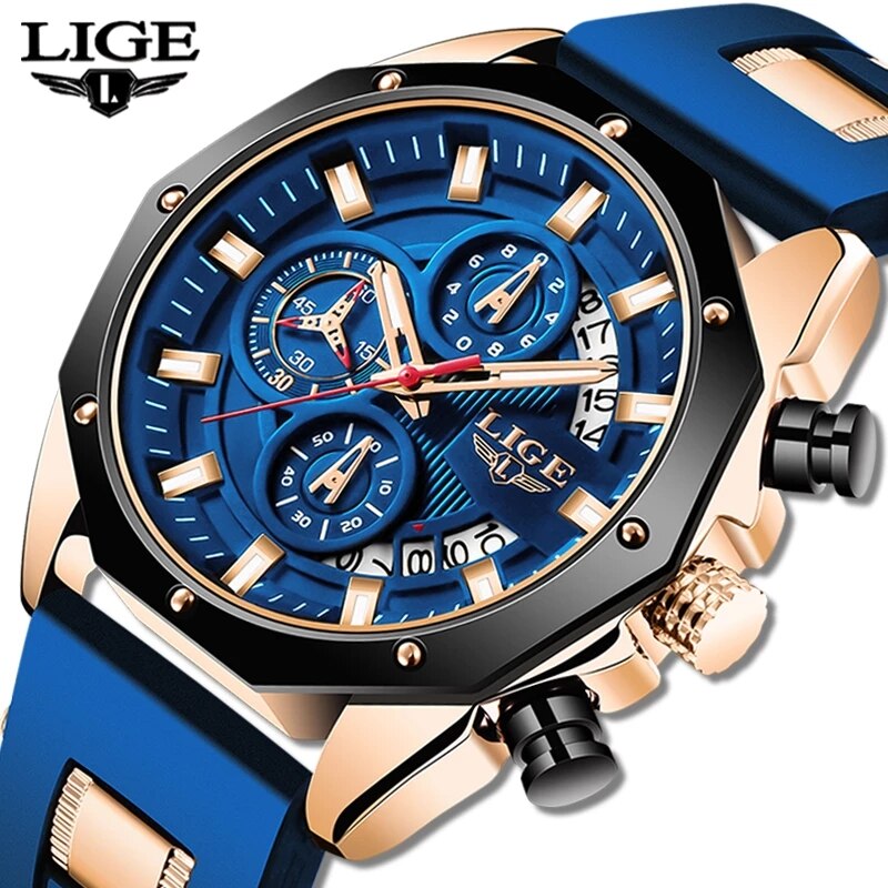 LIGE jam tangan kronograf pria - Smartwatch Watches For Men Brands ulasan dan harga