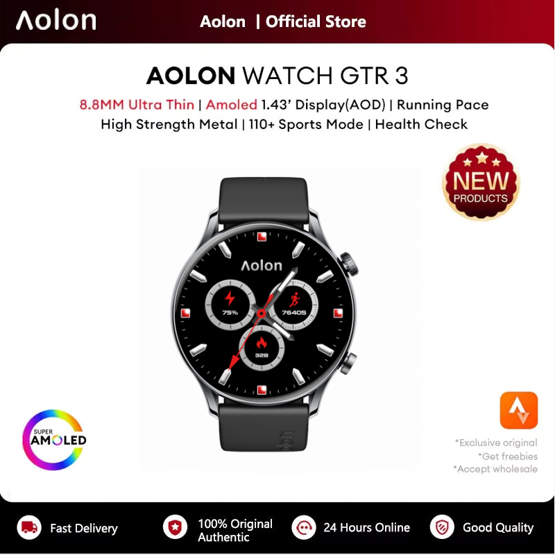 Jam Tangan Pintar Aolon GTR3,  - Smartwatch Watch Whatsapp ulasan dan harga