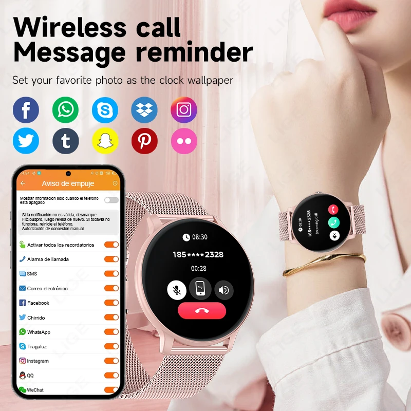 Jam Tangan Pintar LIGE dengan  - Smartwatch Ladies Watches For Women ulasan dan harga