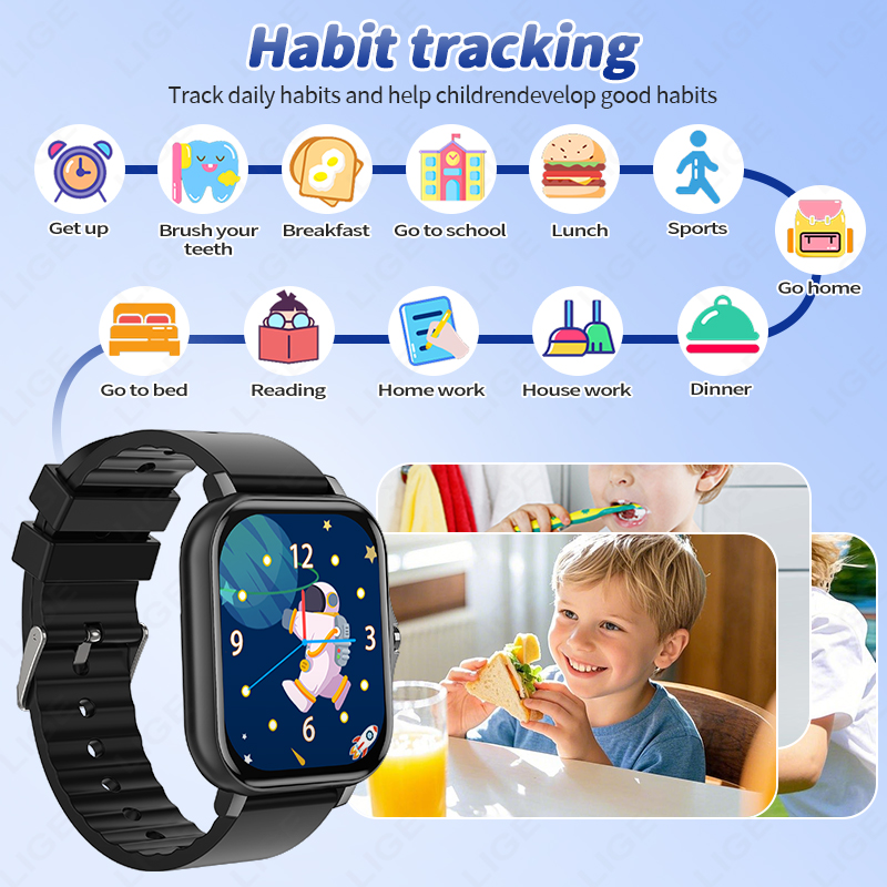 LIGE 2025 Audiobook Jam Tangan - Smartwatch Digital Watches For Boys ulasan dan harga