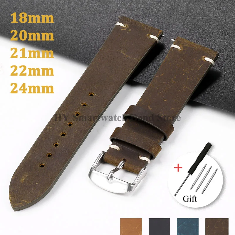 Tali jam tangan kulit sapi ant - Smartwatch Vintage Watches For Men ulasan dan harga