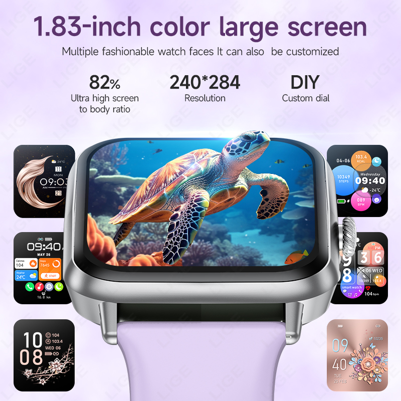 LIGE Jam Tangan Pintar Layar H - Smartwatch Ladies Watches For Women ulasan dan harga