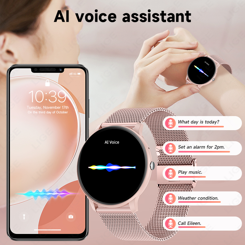 LIGE Jam Tangan Pintar Wanita  - Smartwatch Ladies Watches For Women ulasan dan harga