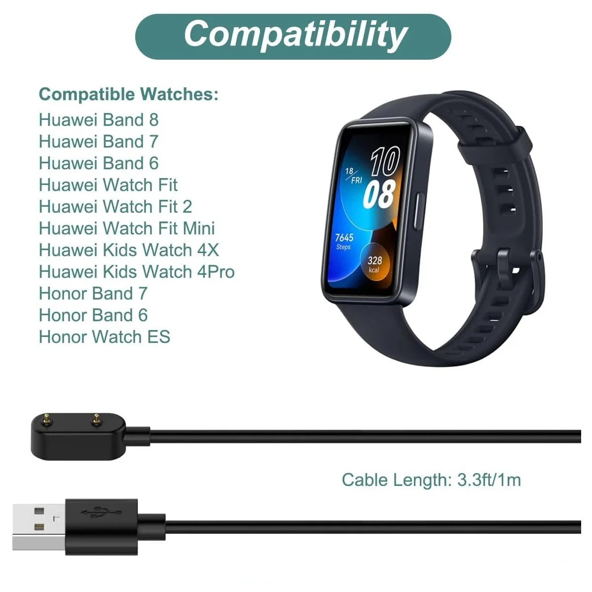 Pengganti Pengisi Daya Jam Tan - Huawei Smartwatch Watch Fit ulasan dan harga